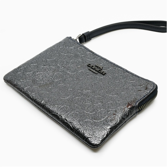 COACH Signature Embossed Patent Leather Wristlet - Picture 9 of 13